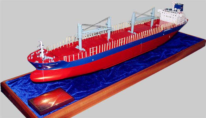 木片船模型